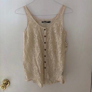 New, Cute, Lace, Button-Down Tank W/ Undershirt
